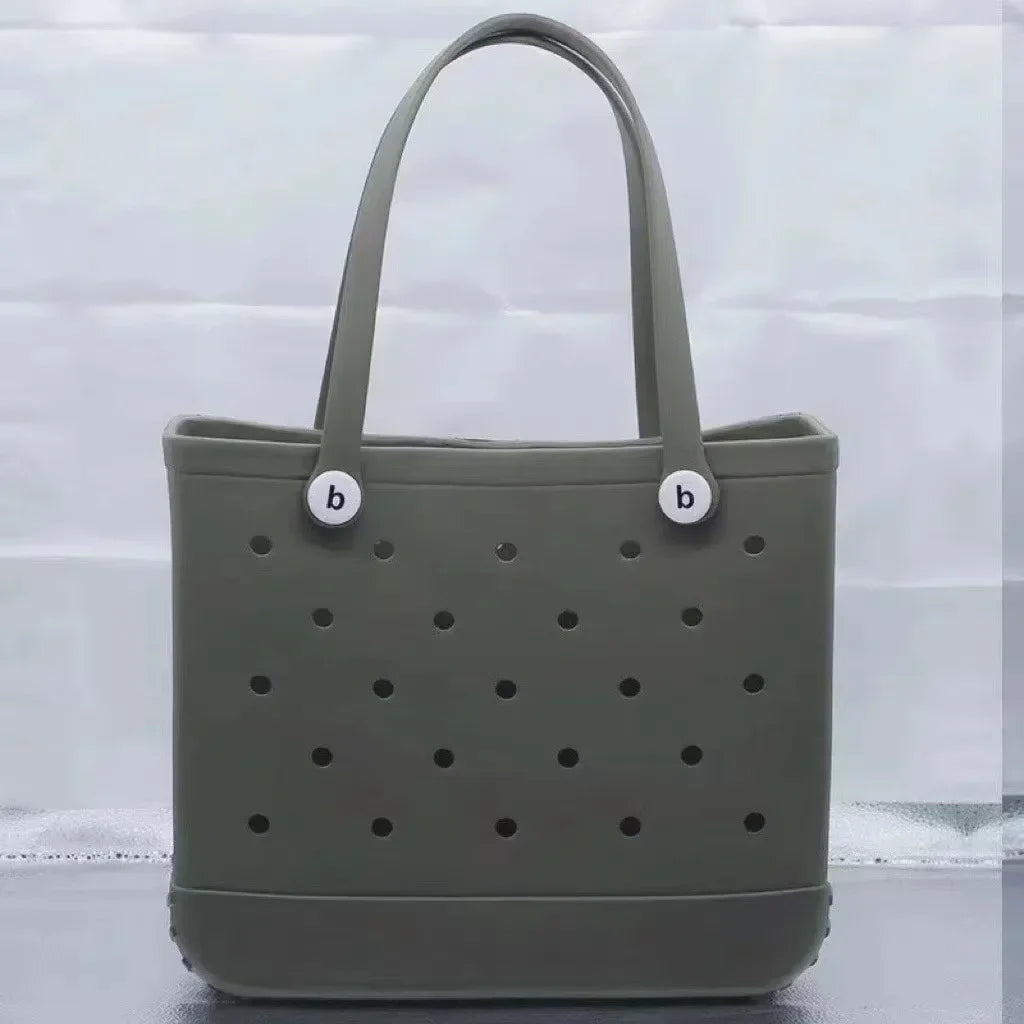 EVA Beach Tote Bag Waterproof Large Capacity Handbag Women Trendy Shoulder Bags Shopping Bogg Bag Travel Picnic Storage Basket