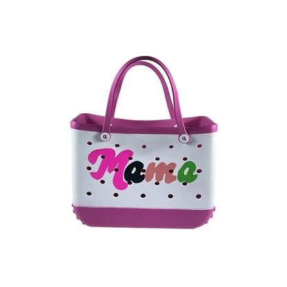 EVA Beach Tote Bag Waterproof Large Capacity Handbag Women Trendy Shoulder Bags Shopping Bogg Bag Travel Picnic Storage Basket