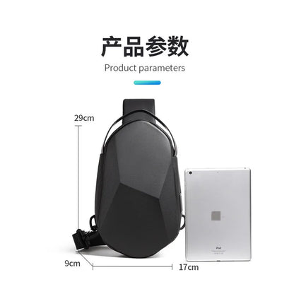 EVA Design 3.0 USB Charging Crossbody Bag Shoulder Bags Male Waterproof Short Trip Chest Bag Pack for Men Sling Bag