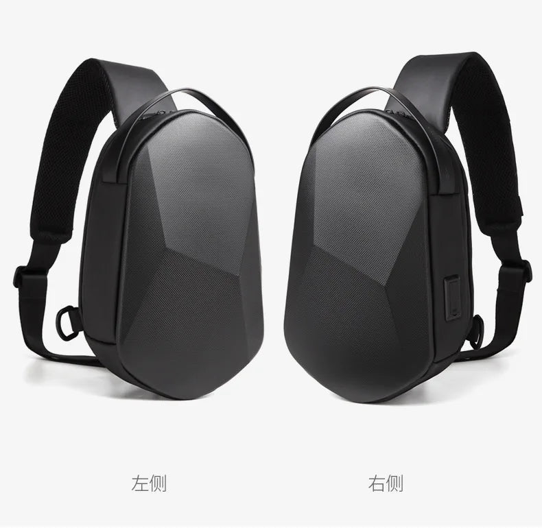 EVA Design 3.0 USB Charging Crossbody Bag Shoulder Bags Male Waterproof Short Trip Chest Bag Pack for Men Sling Bag