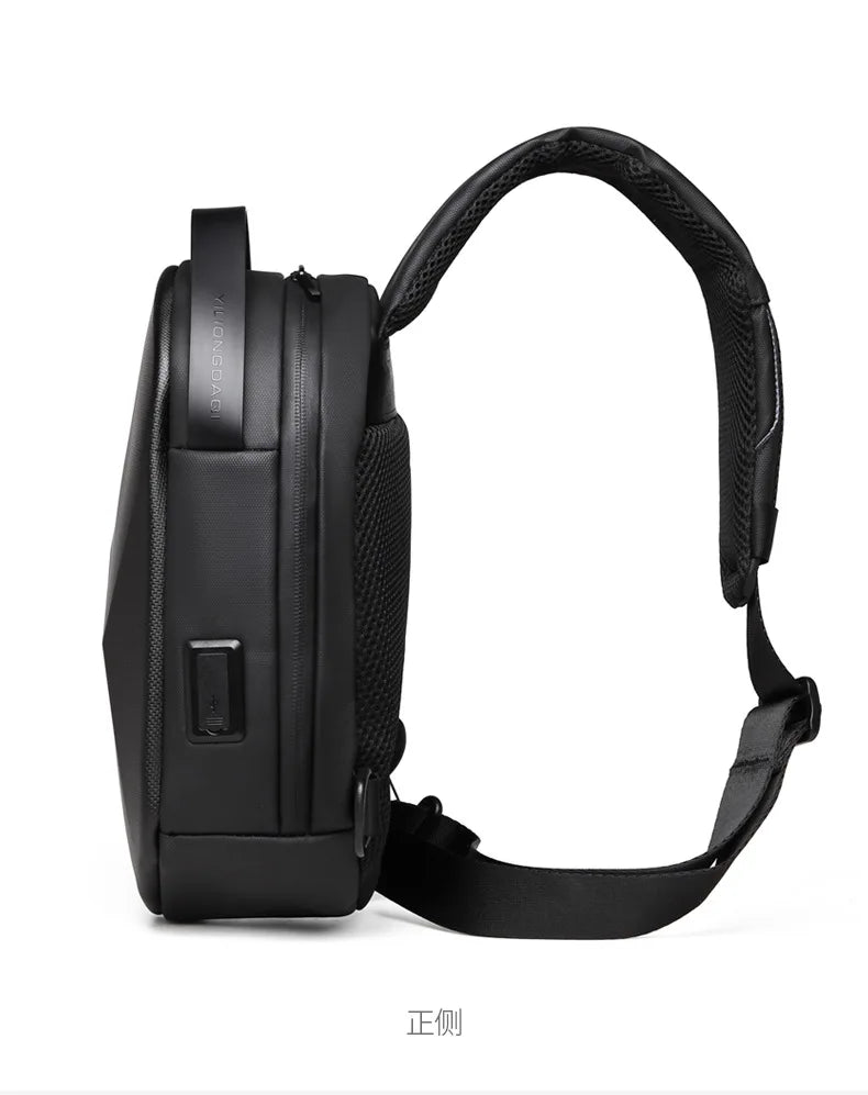 EVA  Design 3.0 USB Charging Crossbody Bag Shoulder Bags Male Waterproof Short Trip Chest Bag Pack for Men Sling Bag