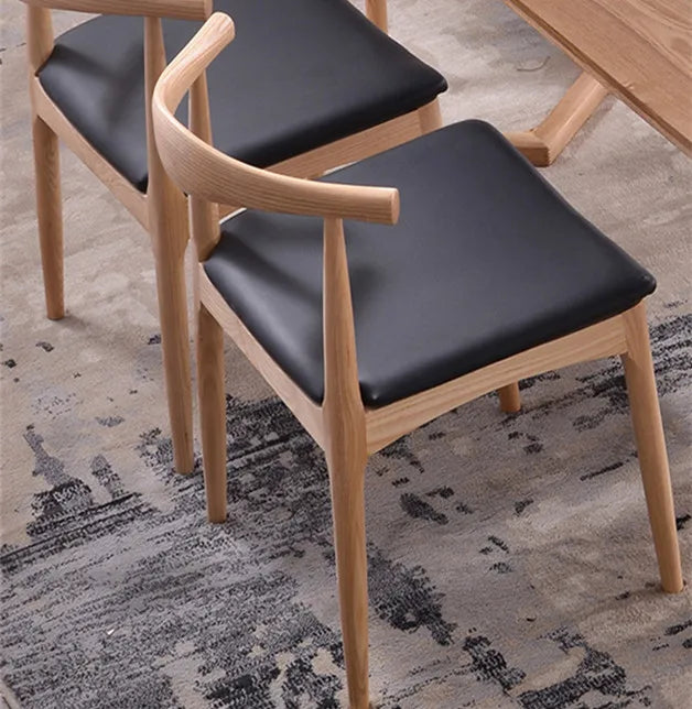 Eat chair Kennedy family leisure chair of cafa wooden ox horn fraxinus mandshurica imported materials Free shipping