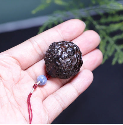 Ebony Wood 3/6CM Lucky Rich Frogs Golden Toad Statue Pendant Animal Mascot Sculpture Carving Car Hanging Home Decor