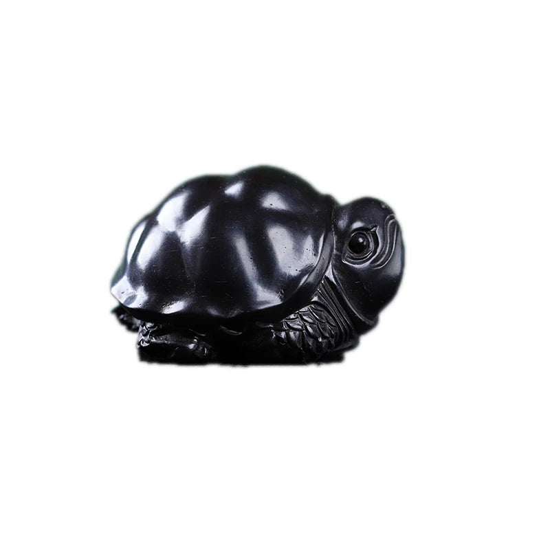 Ebony Wood 4/5CM Lucky Rich Tortoise Golden Turtle Statue Pendant Animal Mascot Sculpture Carving Car Hanging Home Decor