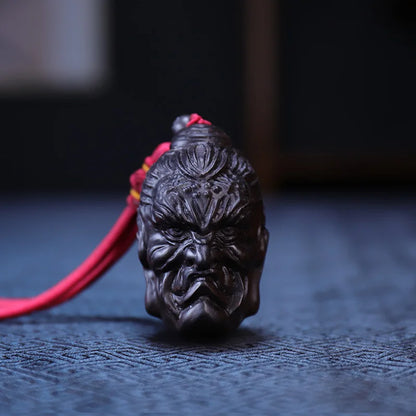 Ebony Wood 6cm Buddha Wood Statue Home Decor Office Decoration Feng Shui Mascot  Pendant