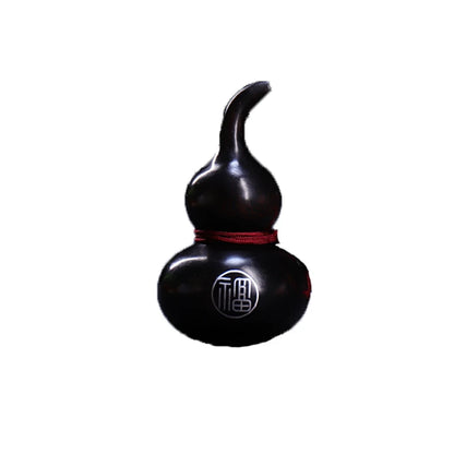 Ebony Wood 6cm Plant Sculpture gourd Traditional Chinese Home Decor Feng Shui Office Decoration Car Hanging Collection