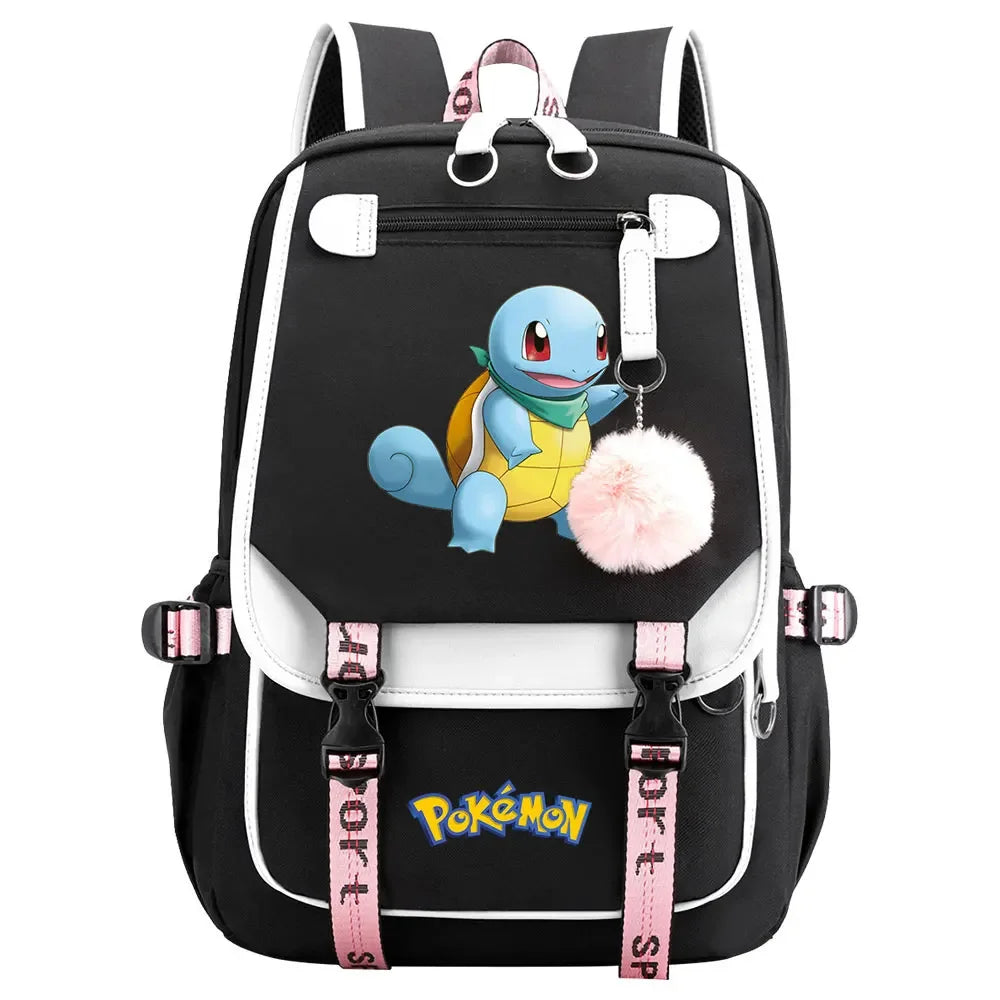 Eevee Jigglypuff Gengar Boys Girls Kids School Book Bags Women USB Bagpack Teenagers Canvas Laptop Travel Student Backpack
