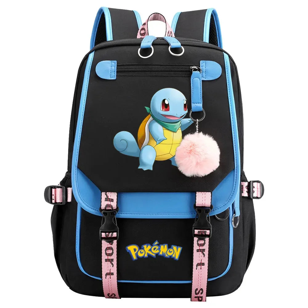 Eevee Jigglypuff Gengar Boys Girls Kids School Book Bags Women USB Bagpack Teenagers Canvas Laptop Travel Student Backpack