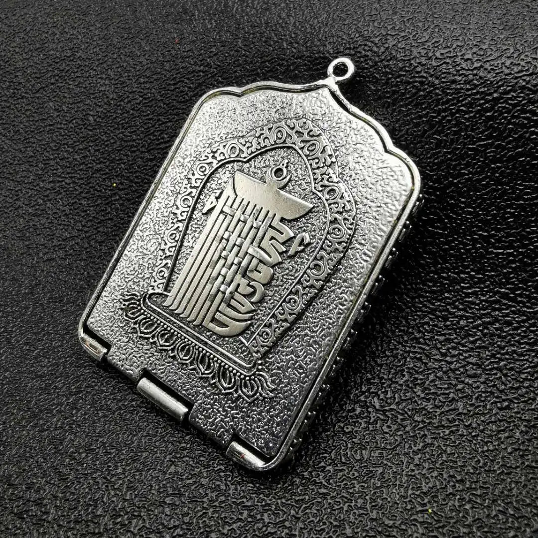 Efficacious Amulet Greco-Buddhist pocket travel Mascot Bodhisattva Manjusri GOD Akshobya Auspicious Tibet Buddha card Pendant