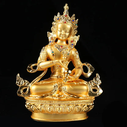 Efficacious Vajrasattva/Kingkong Gilding 14.5cm Gold Buddha Alloy Metal Buddhist Suppliers Home/ Office Decorate Statue Craft