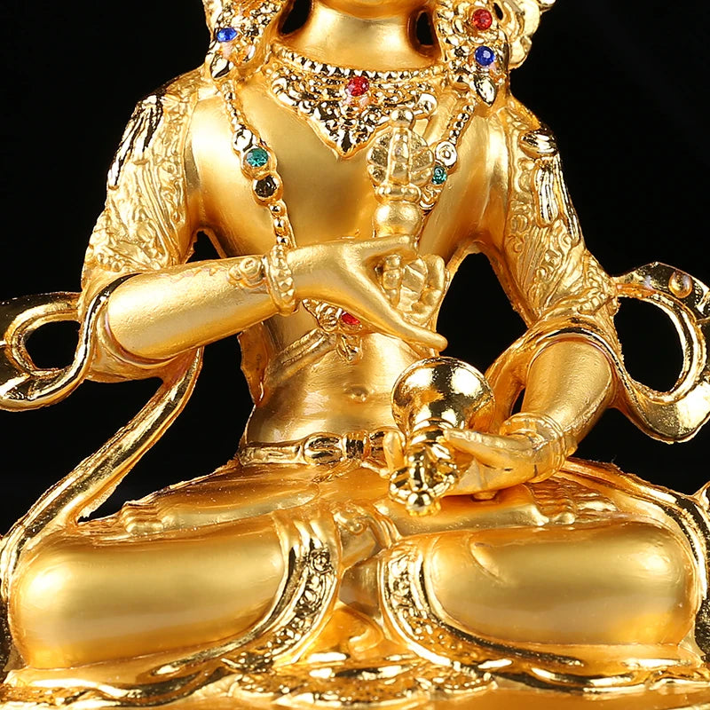 Efficacious Vajrasattva/Kingkong Gilding 14.5cm Gold Buddha Alloy Metal Buddhist Suppliers Home/ Office Decorate Statue Craft