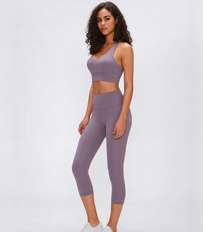 Elastic Capris Women Leggings Summer Balck High Waist Solid colors