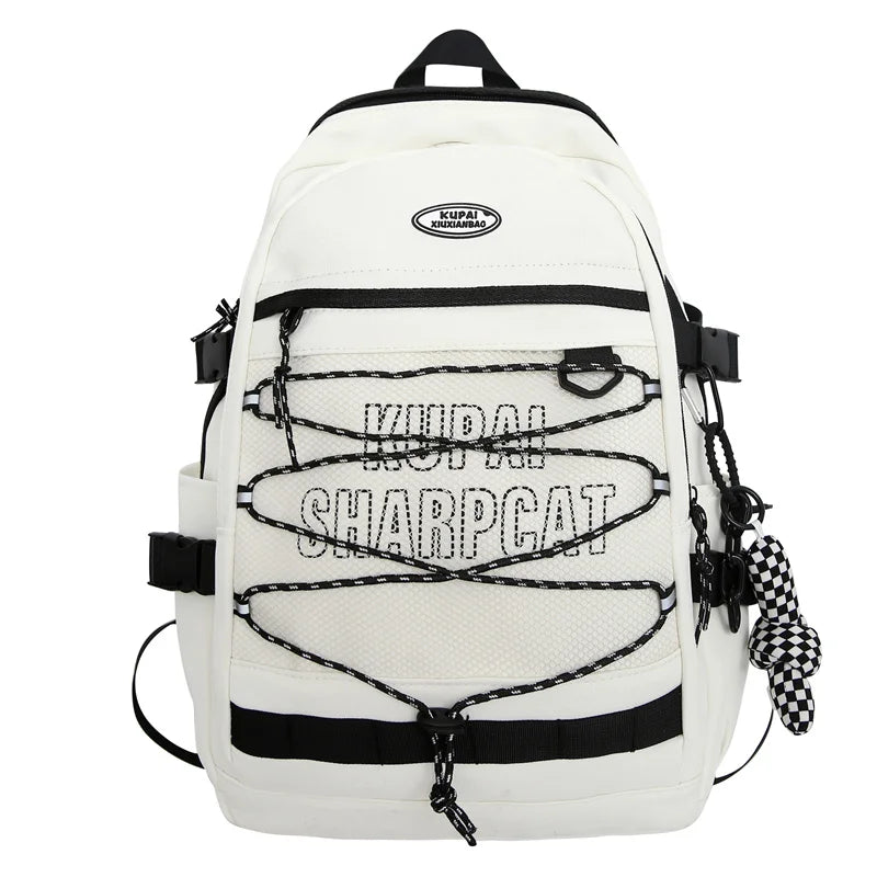 Elastic Multipocket Nylon Women Backpack Female Big Waterproof Back Bag Portable School Backpack For Girl Student Schoolbag Cool
