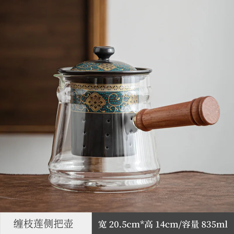 Electric Ceramic Stove Set Steam Tea Maker Tea-Boiling Stove Tea Set Household Automatic Tea Brewing Pot Internet Hot Glass Ce