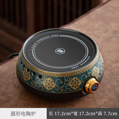 Electric Ceramic Stove Set Steam Tea Maker Tea-Boiling Stove Tea Set Household Automatic Tea Brewing Pot Internet Hot Glass Ce