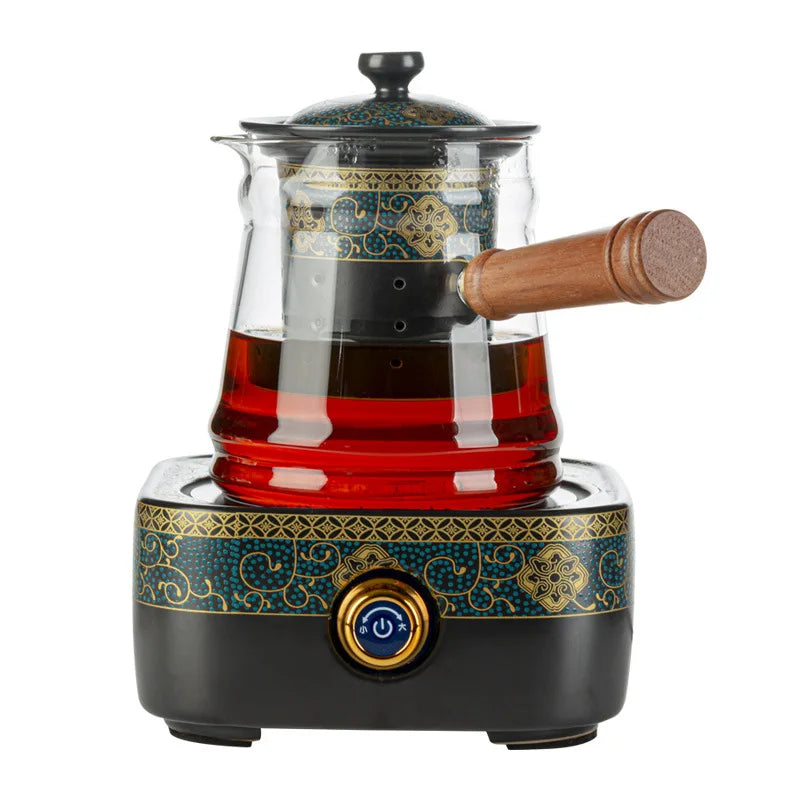 Electric Ceramic Stove Set Steam Tea Maker Tea-Boiling Stove Tea Set Household Automatic Tea Brewing Pot Internet Hot Glass Ce