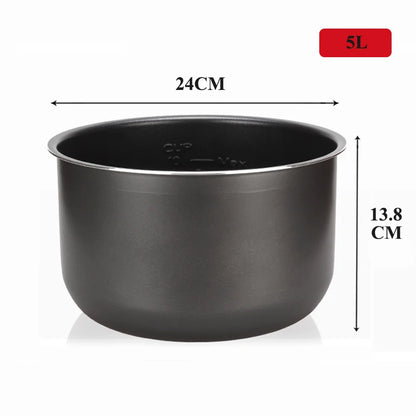 Electric Pressure Cooker Liner4L/5L/6L Non-stick Rice Pot Gall Black Crystal Inner accessories Parts cooking only suit Midea