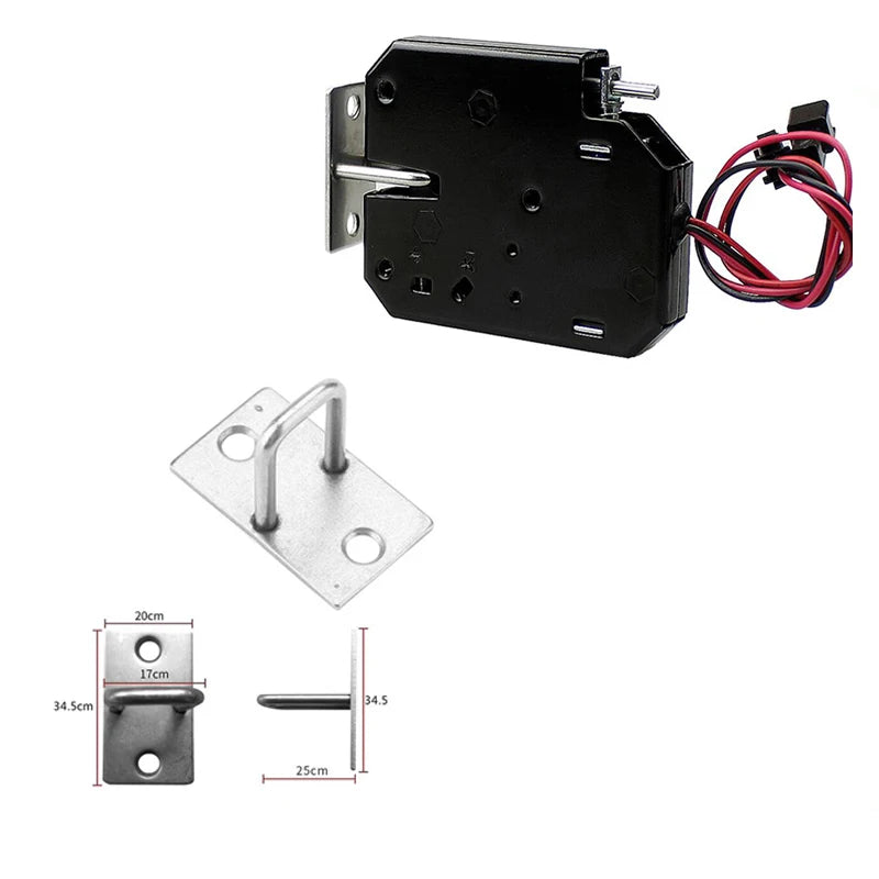 Electromagnetic lock DC 12V supermarket intelligent locker electronic lock access control  mailbox lock State feedback