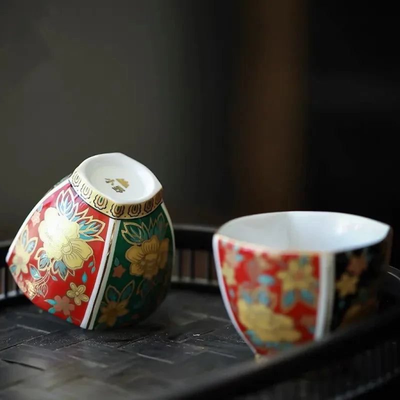 Elegant Ceramic Gaiwan Color Enamel Tea Tureen High Grade Chinese Porcelain Kung Fu Tea Cups Teaware Set Tea Bowl