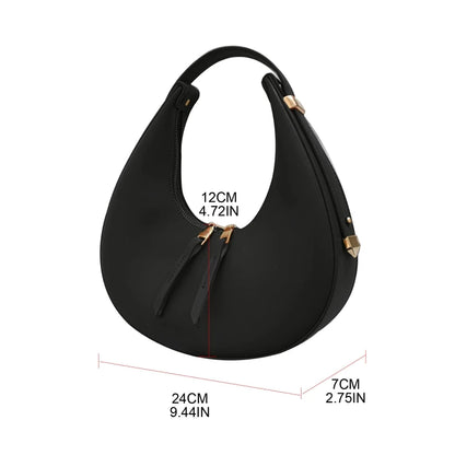 Elegant Crescent Crossbody Bag Underarm Bag Handbag PU Leather Shoulder Bag Messenger Bag Crossbody Bag for Women