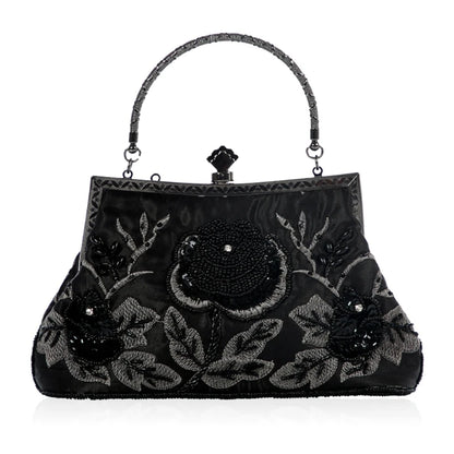 Elegant Frame Women Formal Beaded Evening Purses and Handbags Bridal Sequins Clutch Bag Cocktail