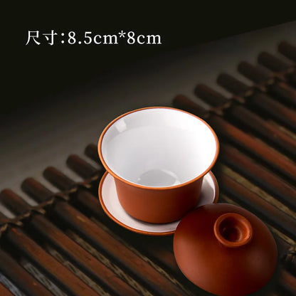 Elegant Gaiwan Chinese Tea Mugs, Purple Clay Tureen, Lid Bowl, Saucer, Tea Brew Cup, Yixing Teapot, High Quality, 11 Style