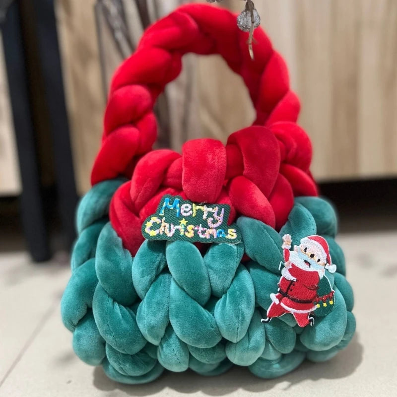 Elegant Handbag with Intricate Woven Details Christmas Holiday Gift Bag
