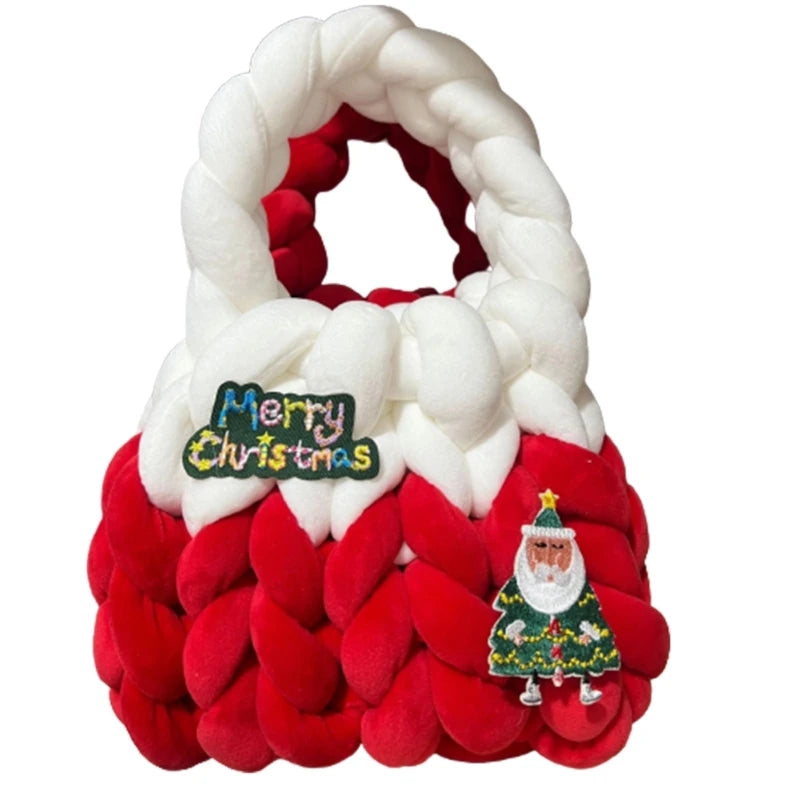 Elegant Handbag with Intricate Woven Details Christmas Holiday Gift Bag