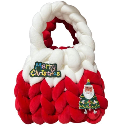 Elegant Handbag with Intricate Woven Details Christmas Holiday Gift Bag