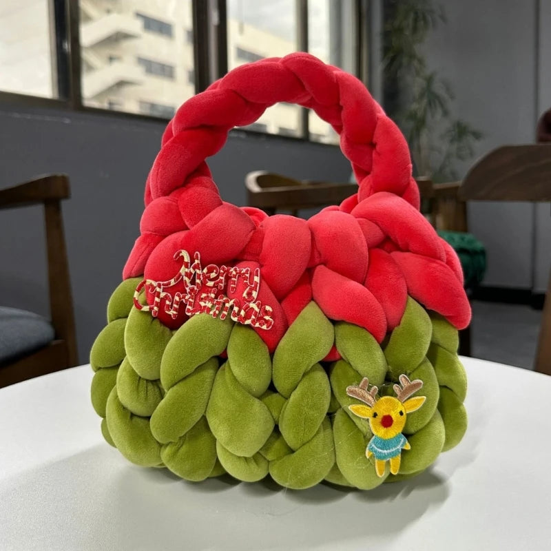 Elegant Handbag with Intricate Woven Details Christmas Holiday Gift Bag