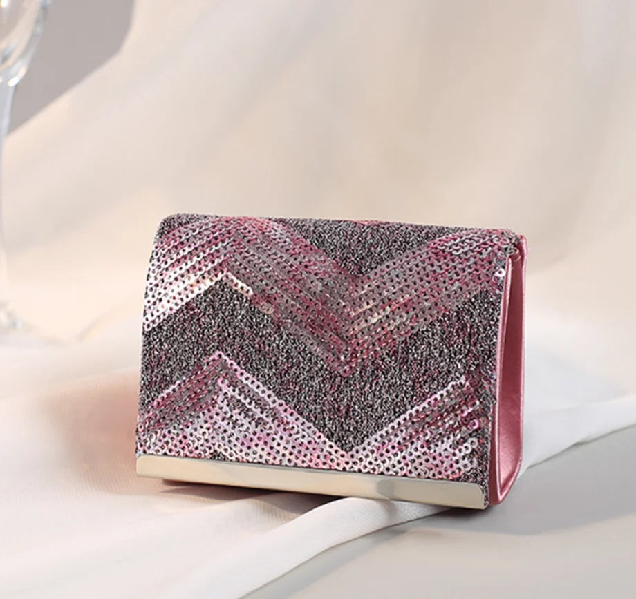 Elegant Plaid Women Crystal Evening bags Handbags and Purses Wedding Clutch purse Ladies Metal Clutches Chain Shoulder Bag gift