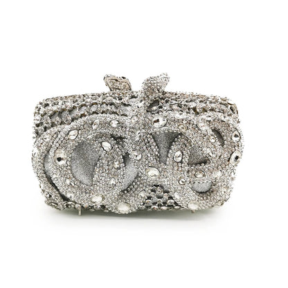 Elegant Red Crystal Bridal Wedding Clutch Bags Luxury Big Rhinestone Women Evening Clutches Bag Ladies Party Dinner Purses