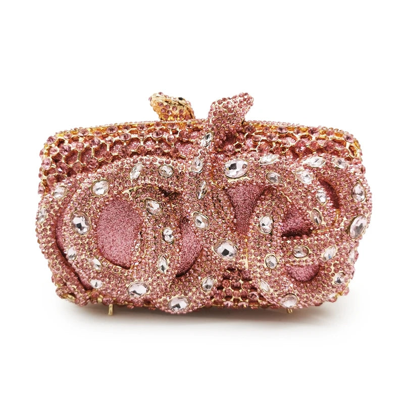 Elegant Red Crystal Bridal Wedding Clutch Bags Luxury Big Rhinestone Women Evening Clutches Bag Ladies Party Dinner Purses