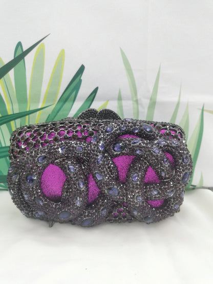 Elegant Red Crystal Bridal Wedding Clutch Bags Luxury Big Rhinestone Women Evening Clutches Bag Ladies Party Dinner Purses