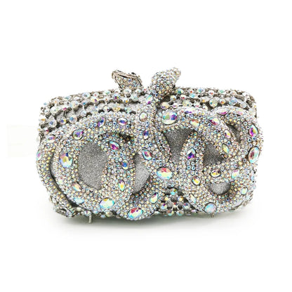 Elegant Red Crystal Bridal Wedding Clutch Bags Luxury Big Rhinestone Women Evening Clutches Bag Ladies Party Dinner Purses