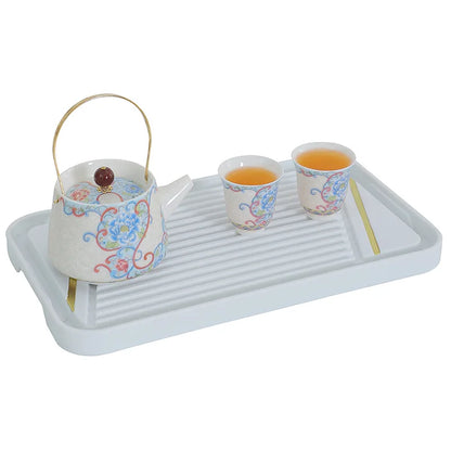Elegant Sancai Tea Tureen Ceramic Teaware Gaiwan Set Chinese Kung Fu Tea Bowl Cups Handmade Porcelain Color Enamel Teacups