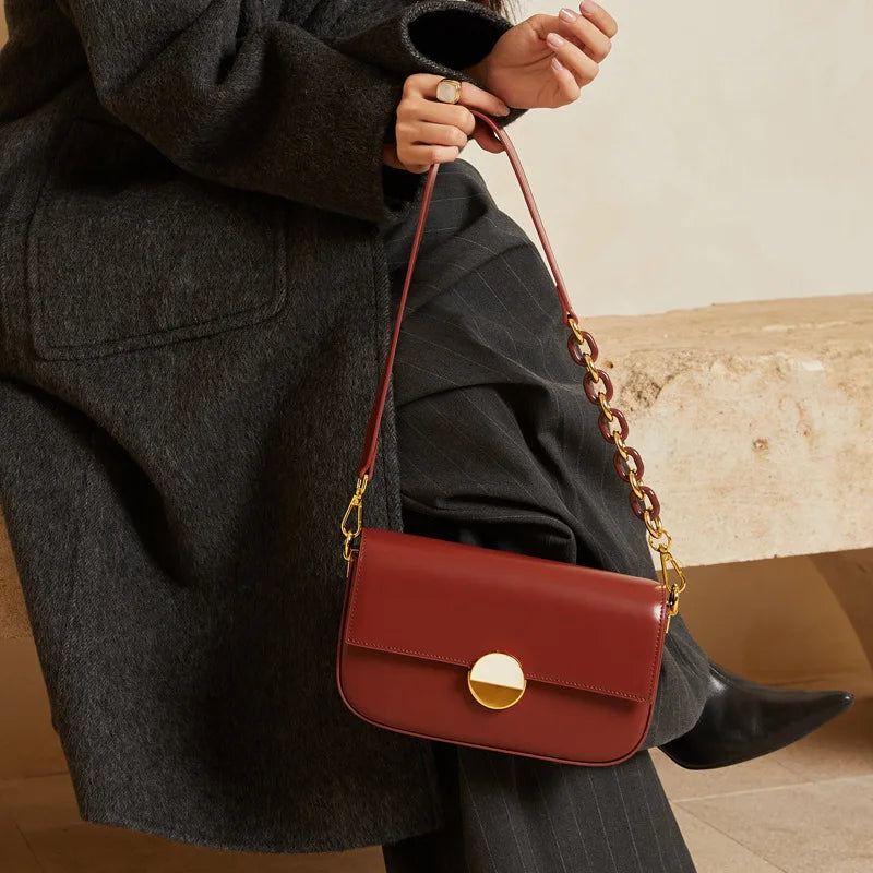 Elegant Simple Commuter Small Suqare Bag 2024 New All-match Minority Chains Shoulder Bags Ladies Luxury Handbags Chic Bolsa