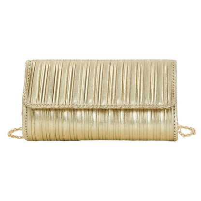 Elegant Vertical Pleated Chain Evening Bag Shoulder Bags Handbag Perfect for Prom Formal Parties