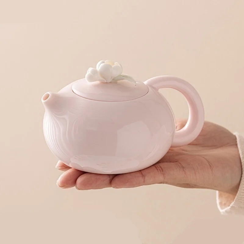 Elegant Xishi Teapot Chinese Porcelain Kungfu Teaware Tea Pot Set Handmade Tea Kettles Green Tea High Grade Tea Infuser