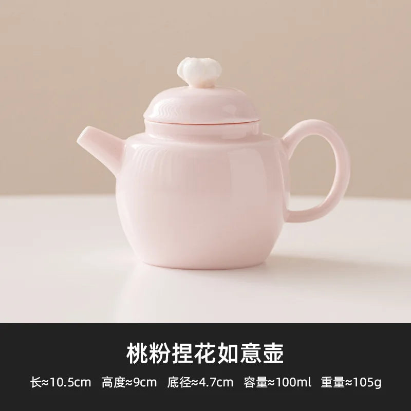 Elegant Xishi Teapot Chinese Porcelain Kungfu Teaware Tea Pot Set Handmade Tea Kettles Green Tea High Grade Tea Infuser
