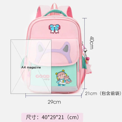Elementary Kindergarten Bookbags with Boys and Grils Lightweight School Backpack Bag Cartoon Waterproof Outdoor Backpack