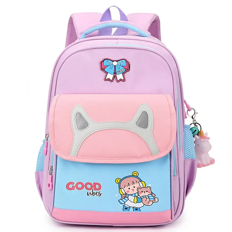 Elementary Kindergarten Bookbags with Boys and Grils Lightweight School Backpack Bag Cartoon Waterproof Outdoor Backpack
