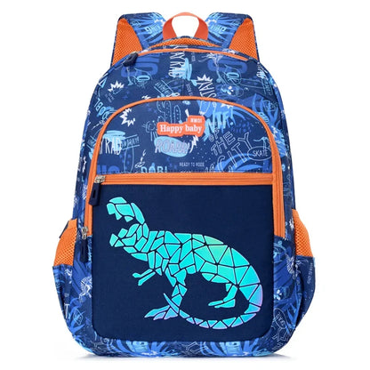 Elementary School Orthopedic Student Bookbag Girl Unicorn Boy Luminous Dinosaur Lightweight Backpack Double Shoulder School Bag