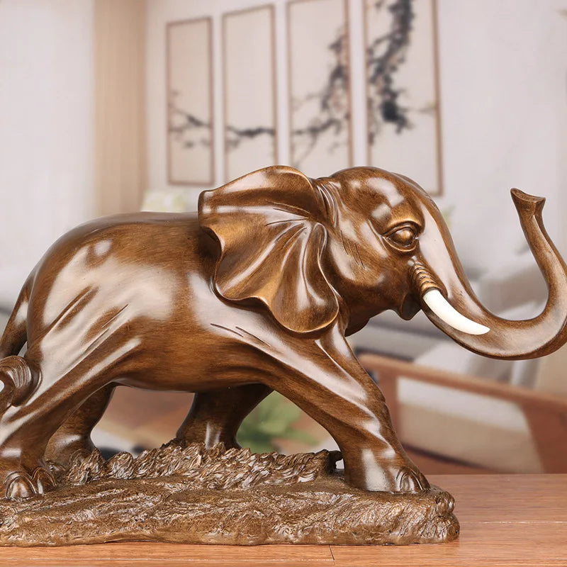 Elephant Ornament Resin Crafts Elephant Home Living Room TV Cabinet Decorations