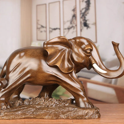 Elephant Ornament Resin Crafts Elephant Home Living Room TV Cabinet Decorations