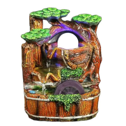 Elephant water landscape  home decoration indoor fleshier plant bonsai lucky rockery water fountain luck feng shui humidifier