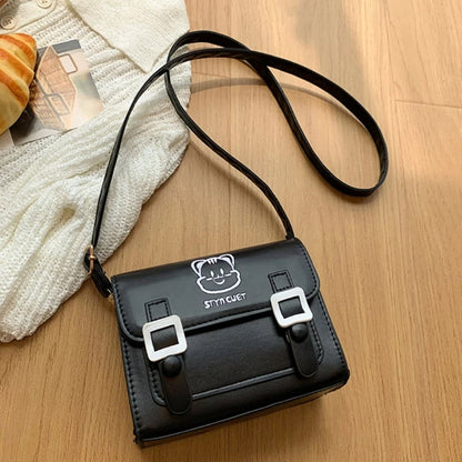 Embroidery Cat Shoulder Bags for Women Girl Trendy Bags Versatile Crossbody Bags