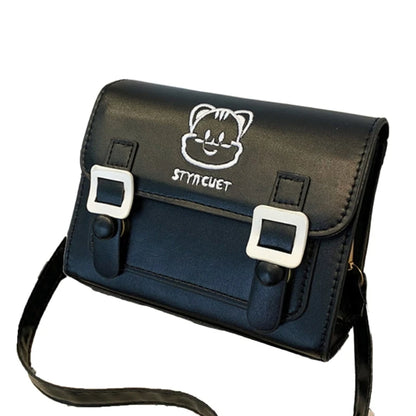 Embroidery Cat Shoulder Bags for Women Girl Trendy Bags Versatile Crossbody Bags