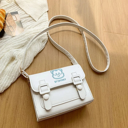 Embroidery Cat Shoulder Bags for Women Girl Trendy Bags Versatile Crossbody Bags