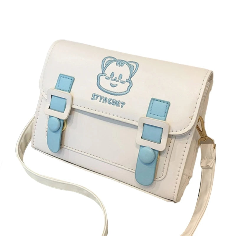 Embroidery Cat Shoulder Bags for Women Girl Trendy Bags Versatile Crossbody Bags